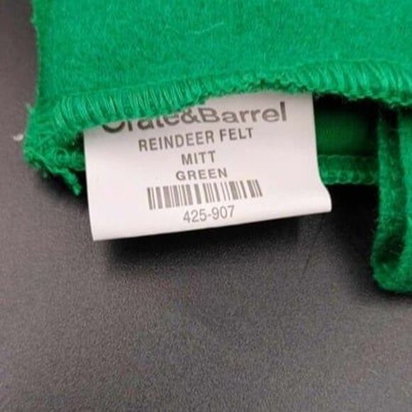 Crate & Barrel Embroidered Snow Deer Kitchen Dishtowel Napkin Mitt Lot of 3 - Picture 10 of 11